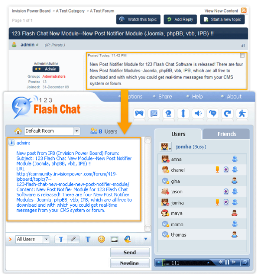 chat rooms powered by 123 flash chat