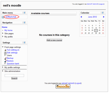 123 Flash Chat Module for Moodle screenshot
