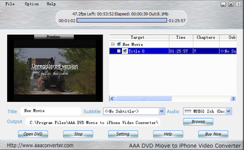 AAA  DVD To iPhone Converter screenshot 3