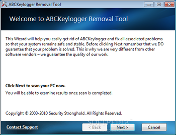 ABCKeylogger Removal Tool screenshot