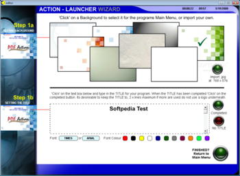 Action-Launcher Wizard screenshot 2