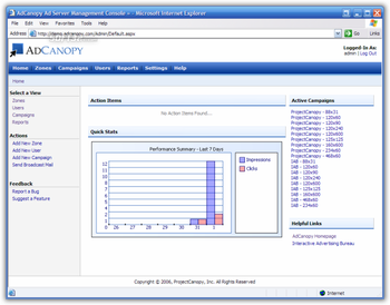 AdCanopy - Ad Serving Software screenshot