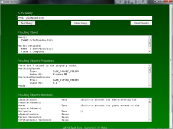 ADSI Test Tool screenshot