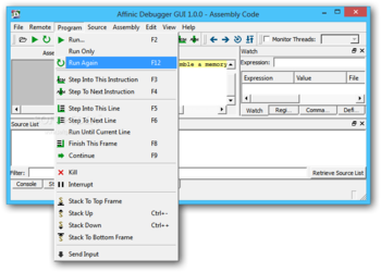 Affinic Debugger GUI screenshot 3