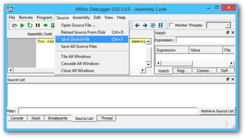 Affinic Debugger GUI screenshot 4