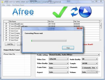 Afree AVI FLV MPEG to iPhone Converter screenshot 2