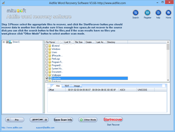 Aidfile Word Recovery Software screenshot 3