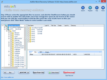 Aidfile Word Recovery Software screenshot 4