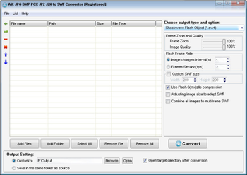 Ailt JPG BMP PCX JP2 J2K to SWF Converter screenshot