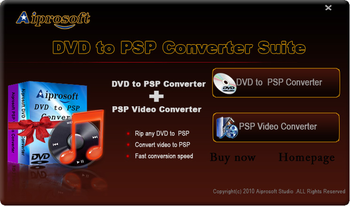 Aiprosoft DVD to PSP Converter Suite screenshot