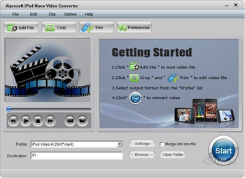 Aiprosoft iPod Nano Video Converter screenshot 3
