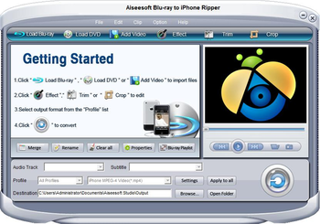 Aiseesoft Blu-Ray to iPhone Ripper screenshot