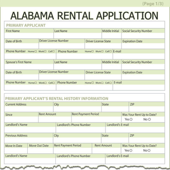Alabama Rental Application screenshot
