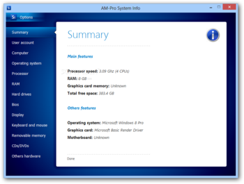 AM-Pro System Info screenshot