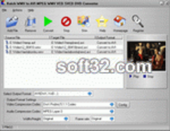 Amor WMV to AVI MPEG VCD DVD Converter screenshot