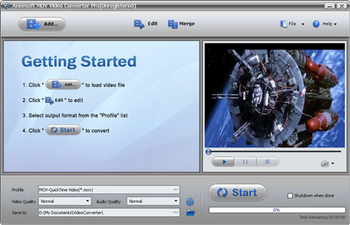 Aneesoft MOV Video Converter screenshot