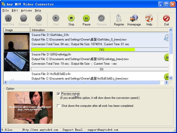 Any MOV Video Converter screenshot