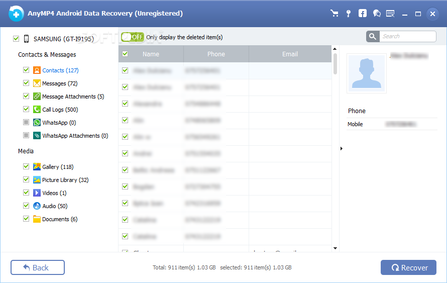 AnyMP4 Android Data Recovery 2.1.12 free instal
