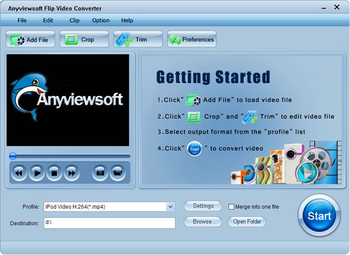 Anyviewsoft Flip Video Converter screenshot