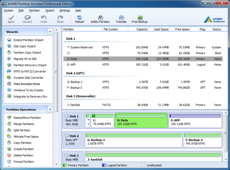 aomei partition assistant pro server edition edition