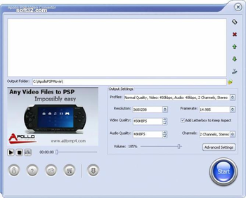 Apollo PSP Video Converter screenshot 3