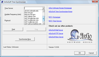 ArGoSoft Time Synchronizer screenshot