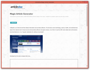 ArticleVisa Magic Article Generator screenshot 2