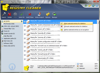 Ashampoo Registry Cleaner screenshot 2
