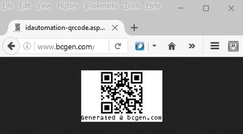 ASPX QR Code 2D Barcode Generator Script screenshot