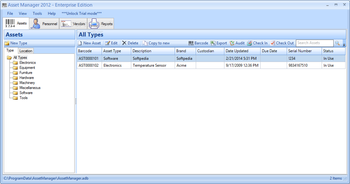 Asset Manager Enterprise Edition screenshot