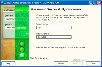 Atomic Mailbox Password Recovery screenshot 3