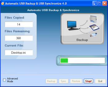 Automatic USB Backup screenshot