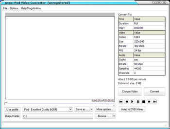 Avex-iPod Video Converter screenshot