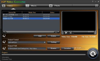 Aviosoft 3GP Video Converter screenshot
