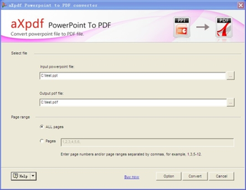 AXPDF PowerPoint to PDF Converter screenshot