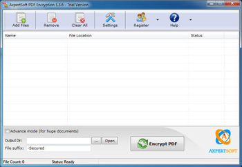 AxpertSoft PDF Encryption screenshot