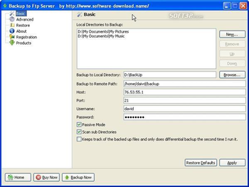 Backup to Ftp Server screenshot 2