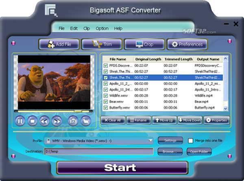 Bigasoft ASF Converter screenshot 3