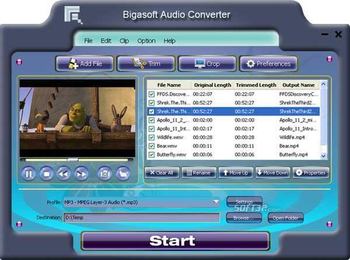 Bigasoft Audio Converter screenshot 3