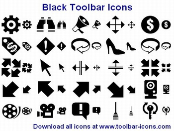 Black Toolbar Icons screenshot