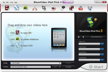 BlazeVideo iPad Flick Platinum screenshot