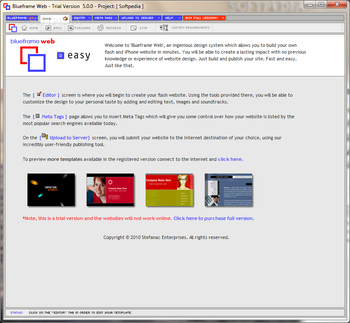 Blueframe Web screenshot