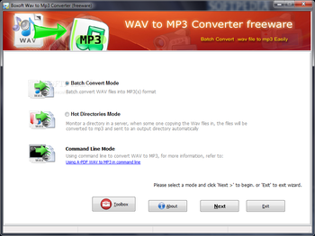 Boxoft WAV to MP3 Converter screenshot