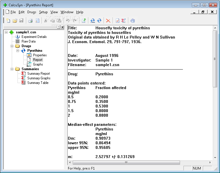 Calcusyn Software