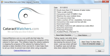 Cataract Daily Checklist screenshot