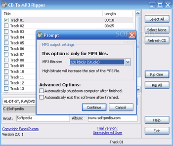 CD To MP3 Ripper screenshot 2