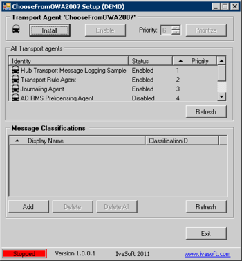 ChooseFromOWA for Microsoft Exchange Server 2007/2010 screenshot