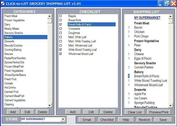 Click to List Grocery Shopping List screenshot 3