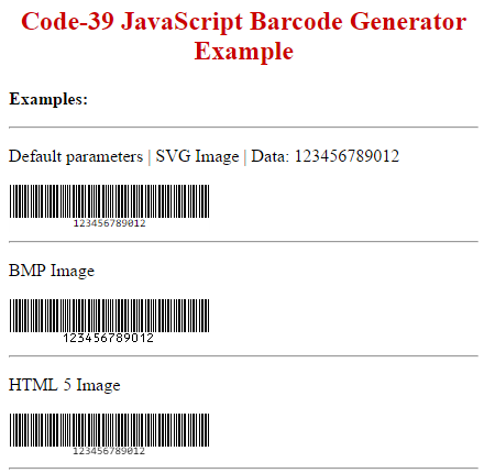 code 39 barcode generator