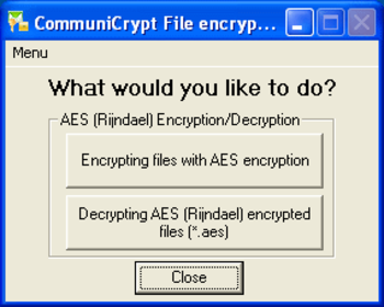 CommuniCrypt File Encryption Tools screenshot 2